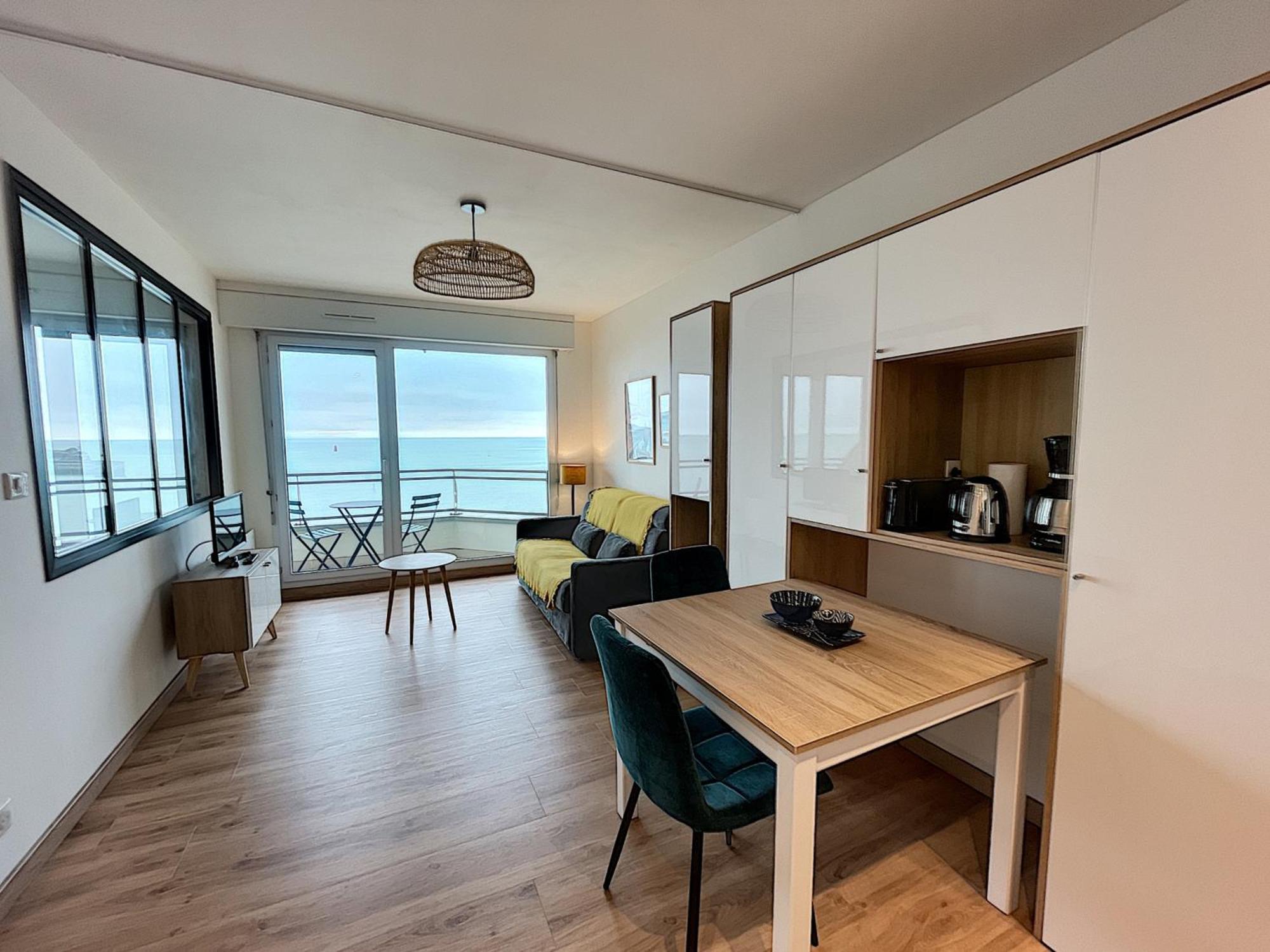 Charmant T2 En Front De Mer, 4 Pers., Ascenseur, Garage, Wi-Fi - Fr-1-361-383 Granville Exteriör bild